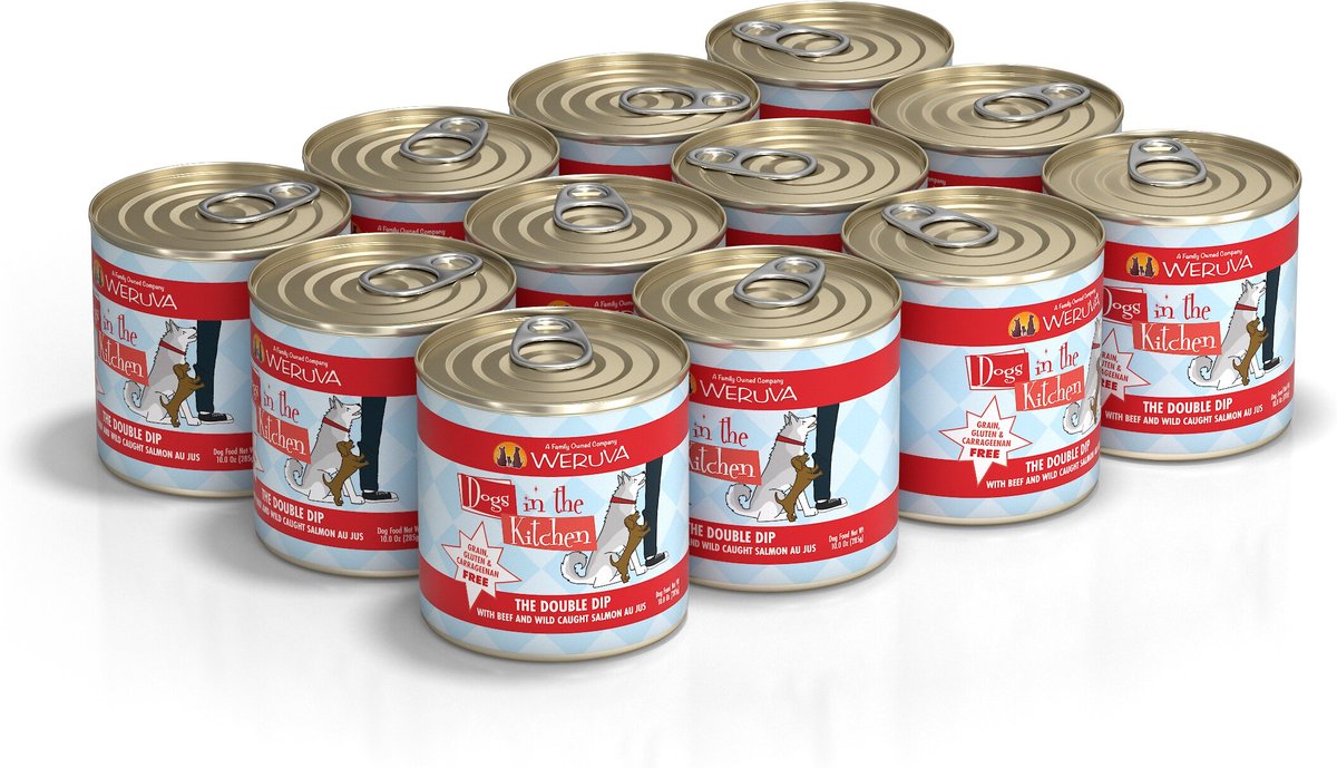 Weruva Dogs in the Kitchen The Double Dip with Beef and Wild Caught Salmon Au Jus Grain-Free Canned Dog Food