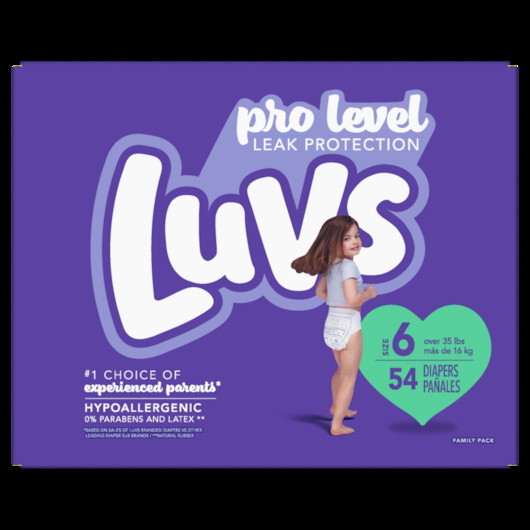 Luvs Leak Protection Diapers Size 6  54 Count  1 p...