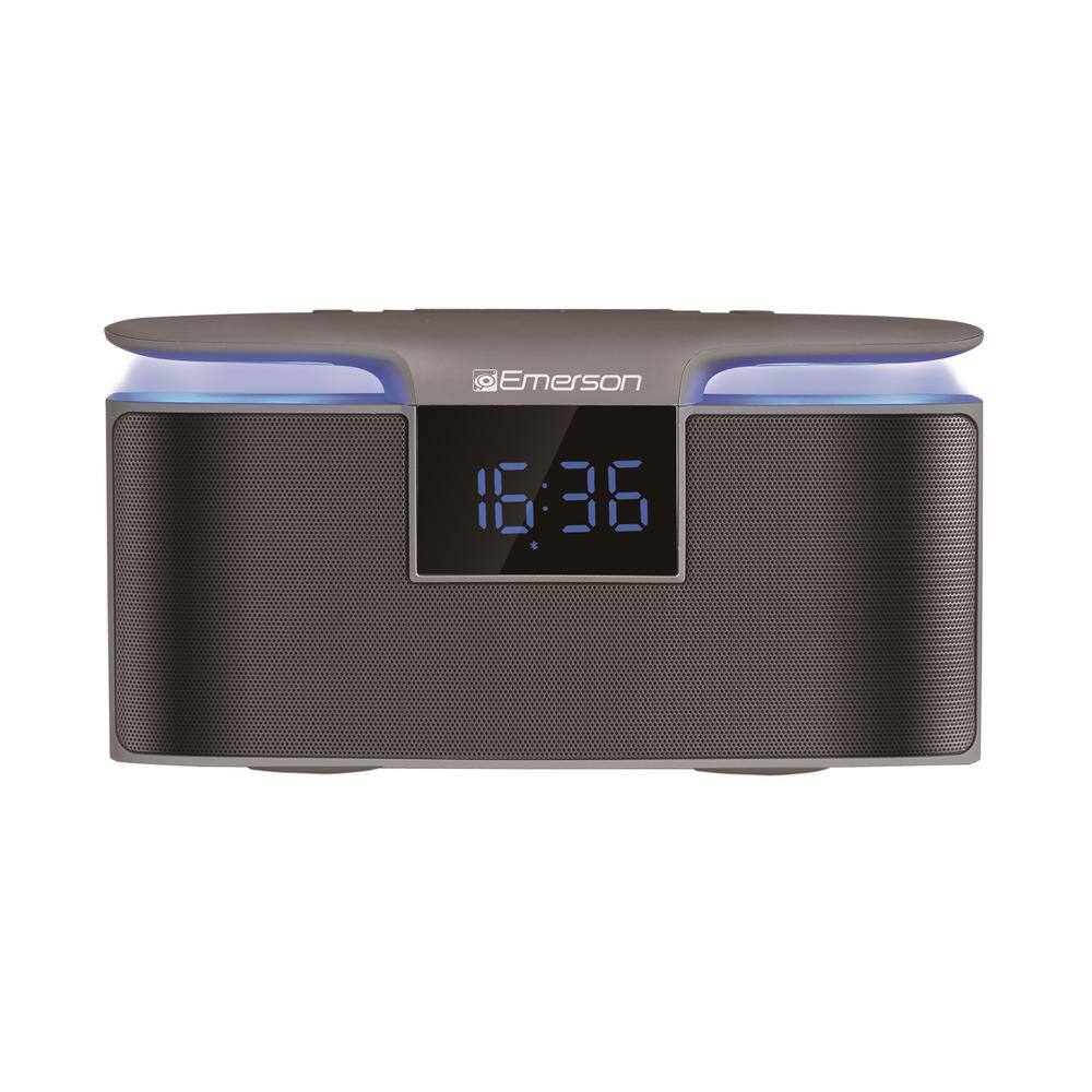 Emerson Portable Bluetooth Speaker with 12-Watt Stereo Dual Alarm Radio and Night Light ER-BT200