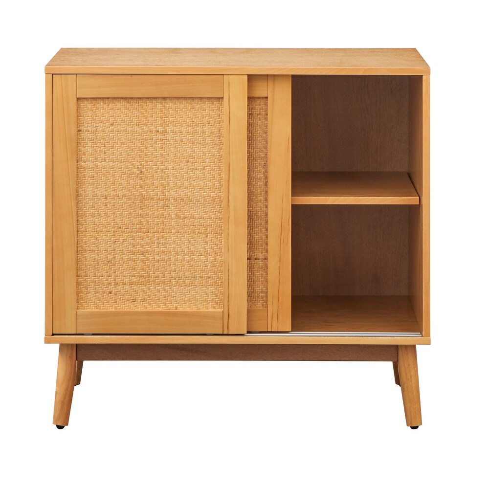 Simple Living Fredrick Rattan Sliding Door Buffet