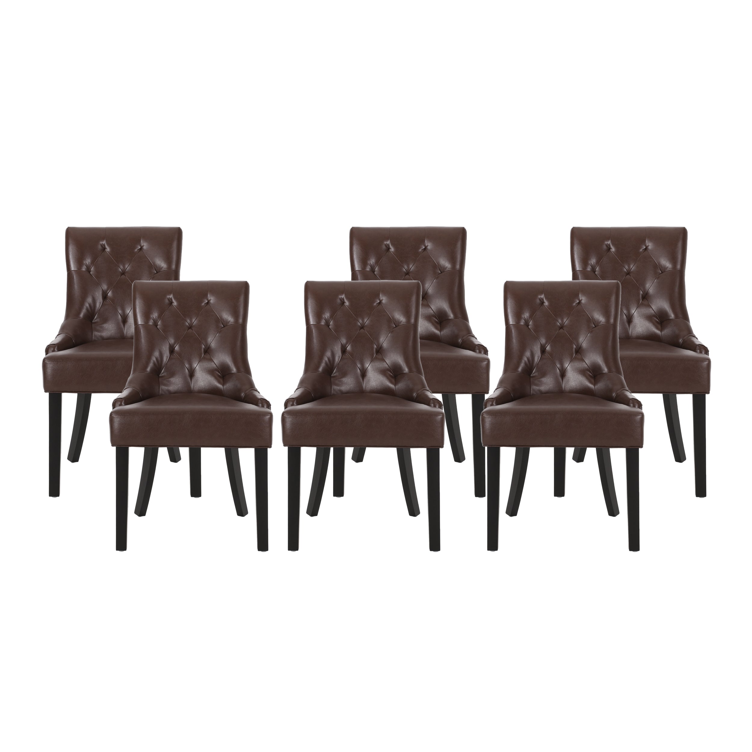 Maggie Contemporary Tufted Dining Chairs, Set of 6