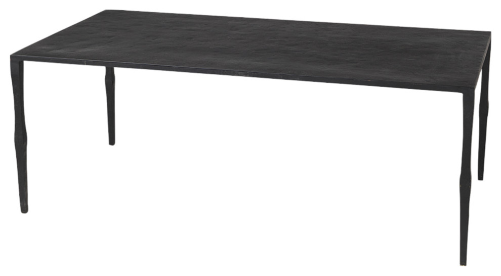 Timothy Ebony Black Iron Coffee Table   Coffee Tables   by Mercana  Houzz