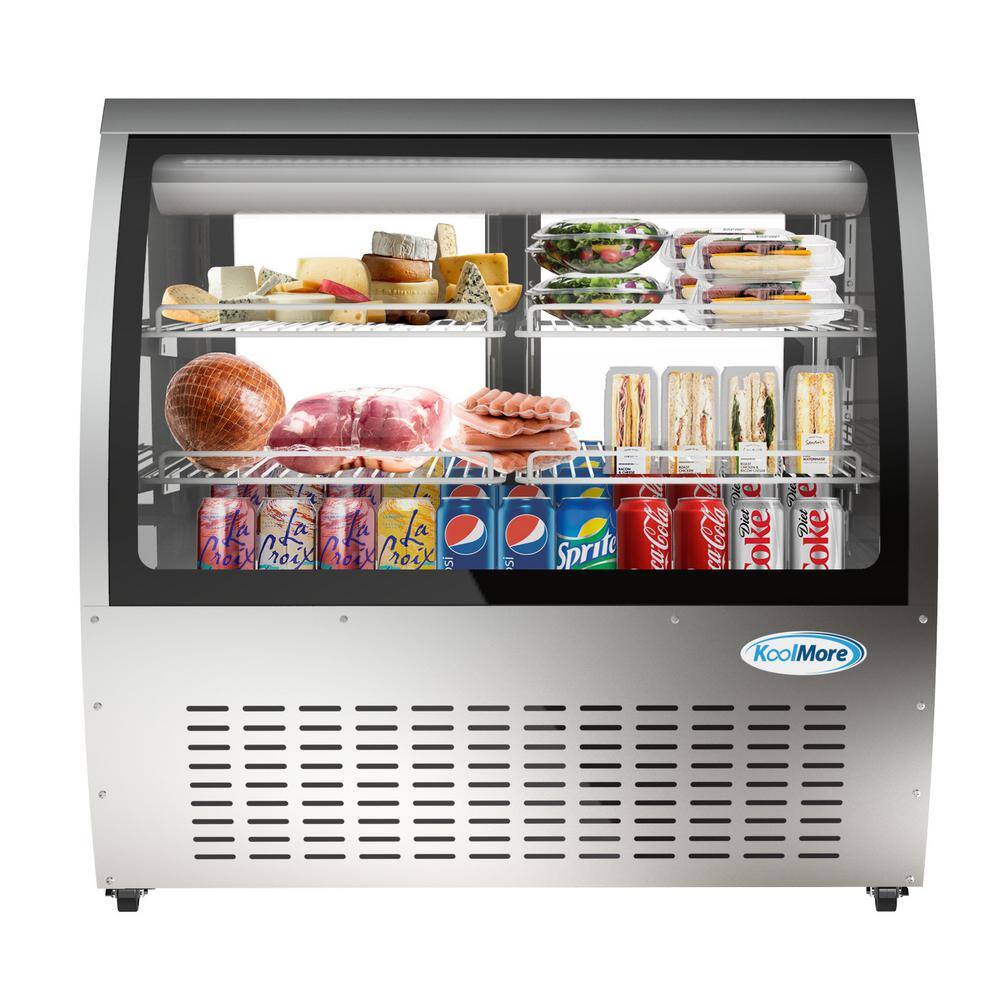 Koolmore 18 cu. ft. Commercial Refrigerator Deli Display Case in Stainless Steel DDC-47SS