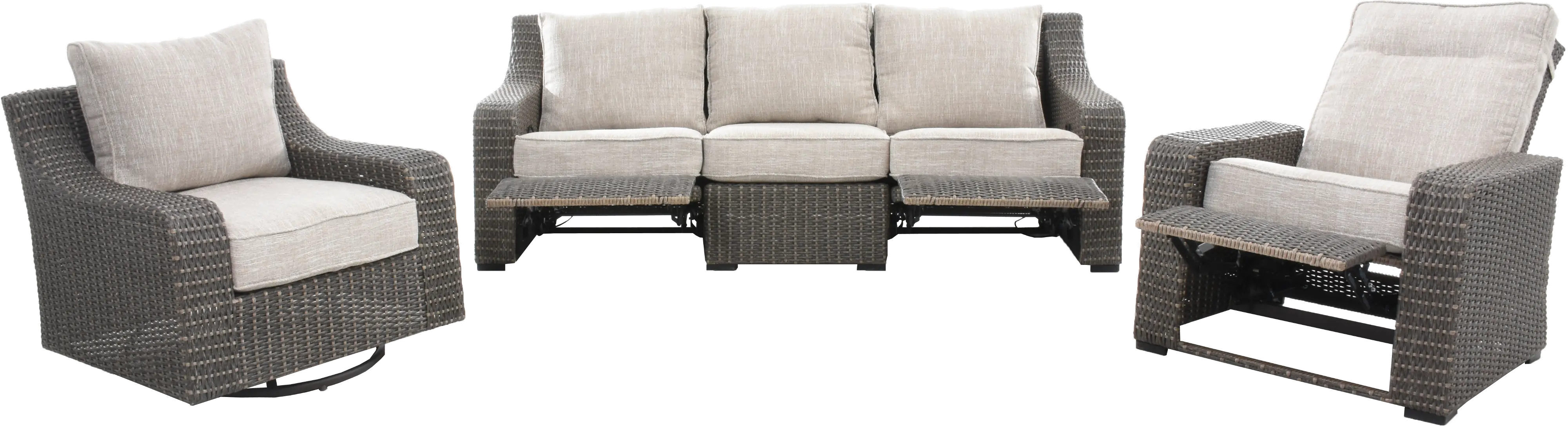 Lemans Woven Patio Sofa with Motion