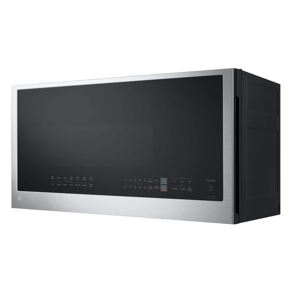 LG Smart 30 in W 2 cu ft Over the Range Microwave with EasyClean 1050Watt in PrintProof Stainless Steel