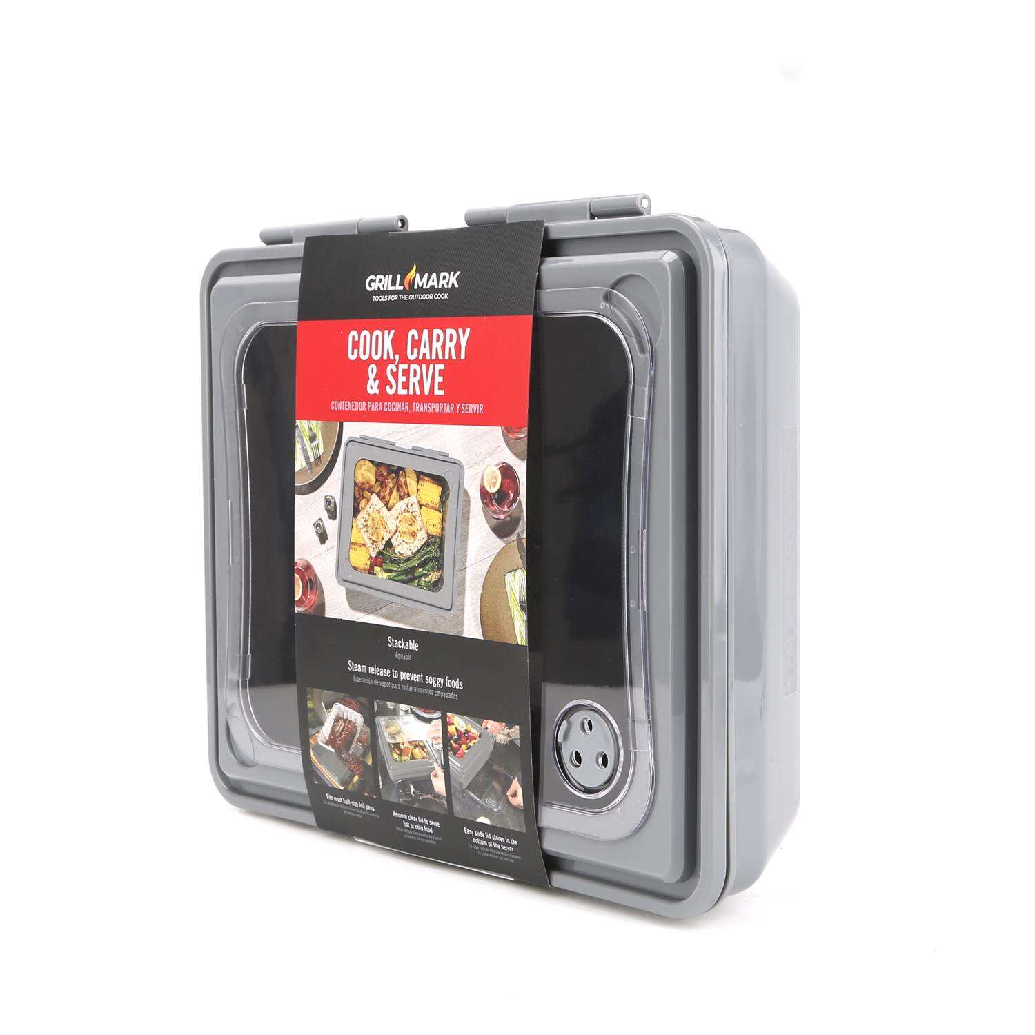 Grill Mark Gray Food To Go Container 1 pk