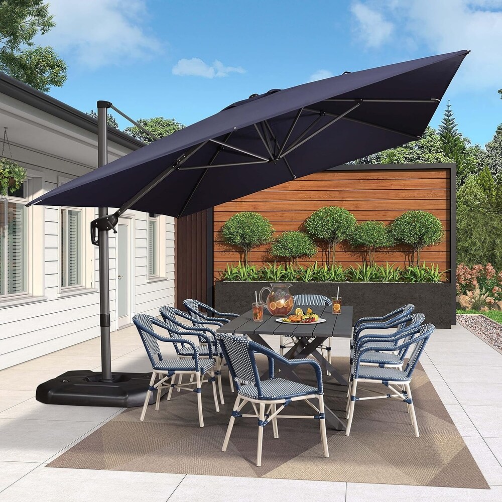 PURPLE LEAF 10 x 13 ft 360 Degree Rotation Patio Umbrella