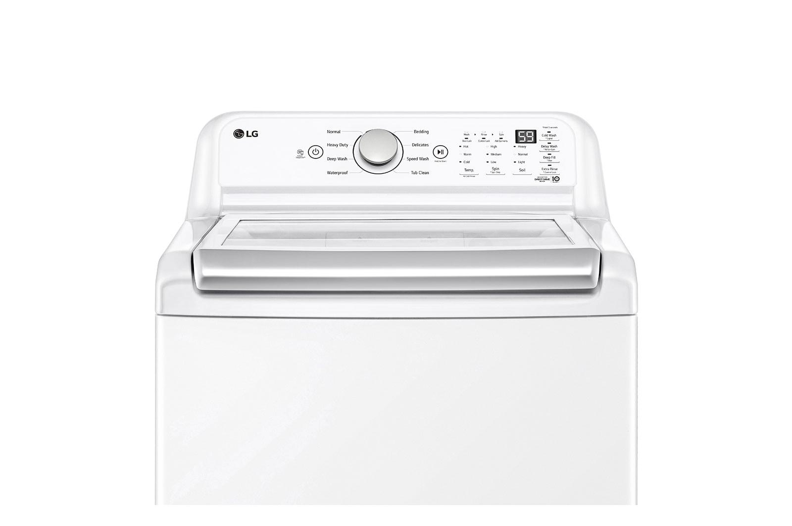 Lg WT7155CW 4.8 Cu. Ft. Mega Capacity Top Load Washer With 4-Way™ Agitator & Turbodrum™ Technology