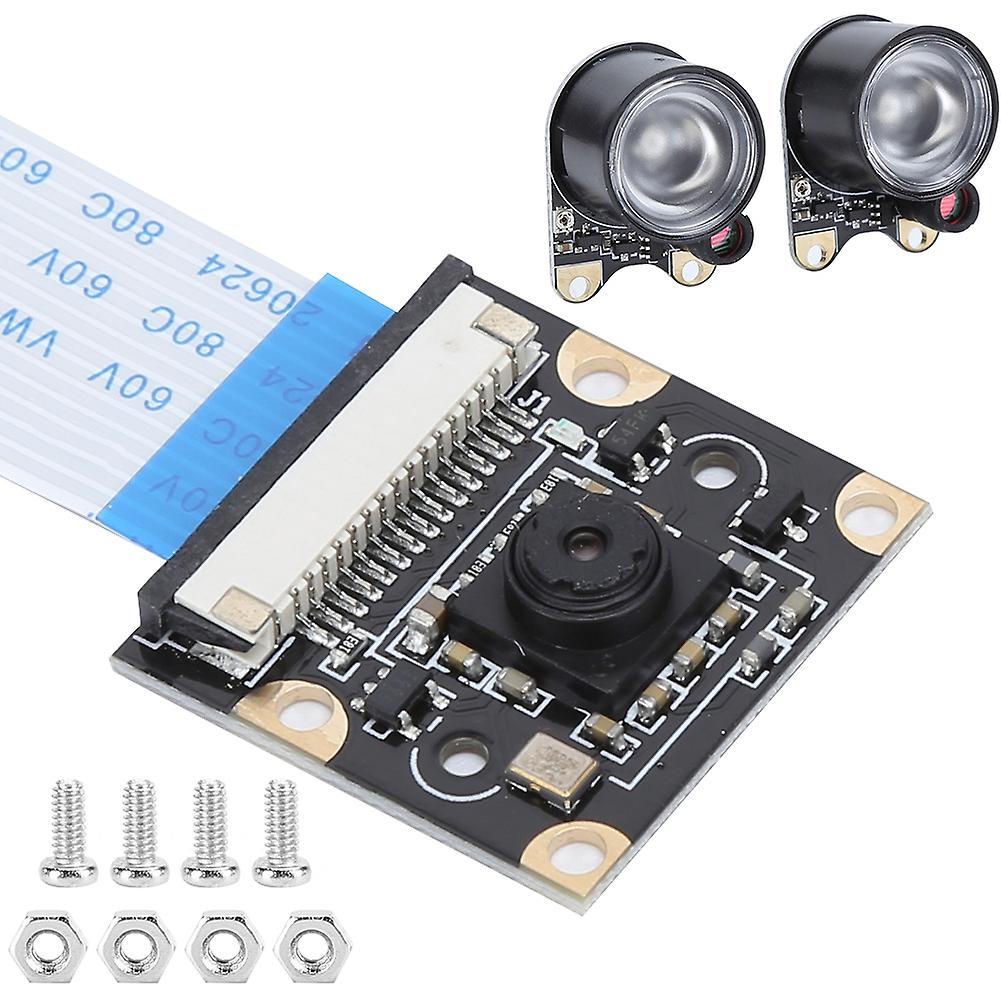 5mp Night Vision Camera With Photosensitive Light Fit For Raspberry Pi 4b/3b+/3b/2b/b+night Vision Camera + Light