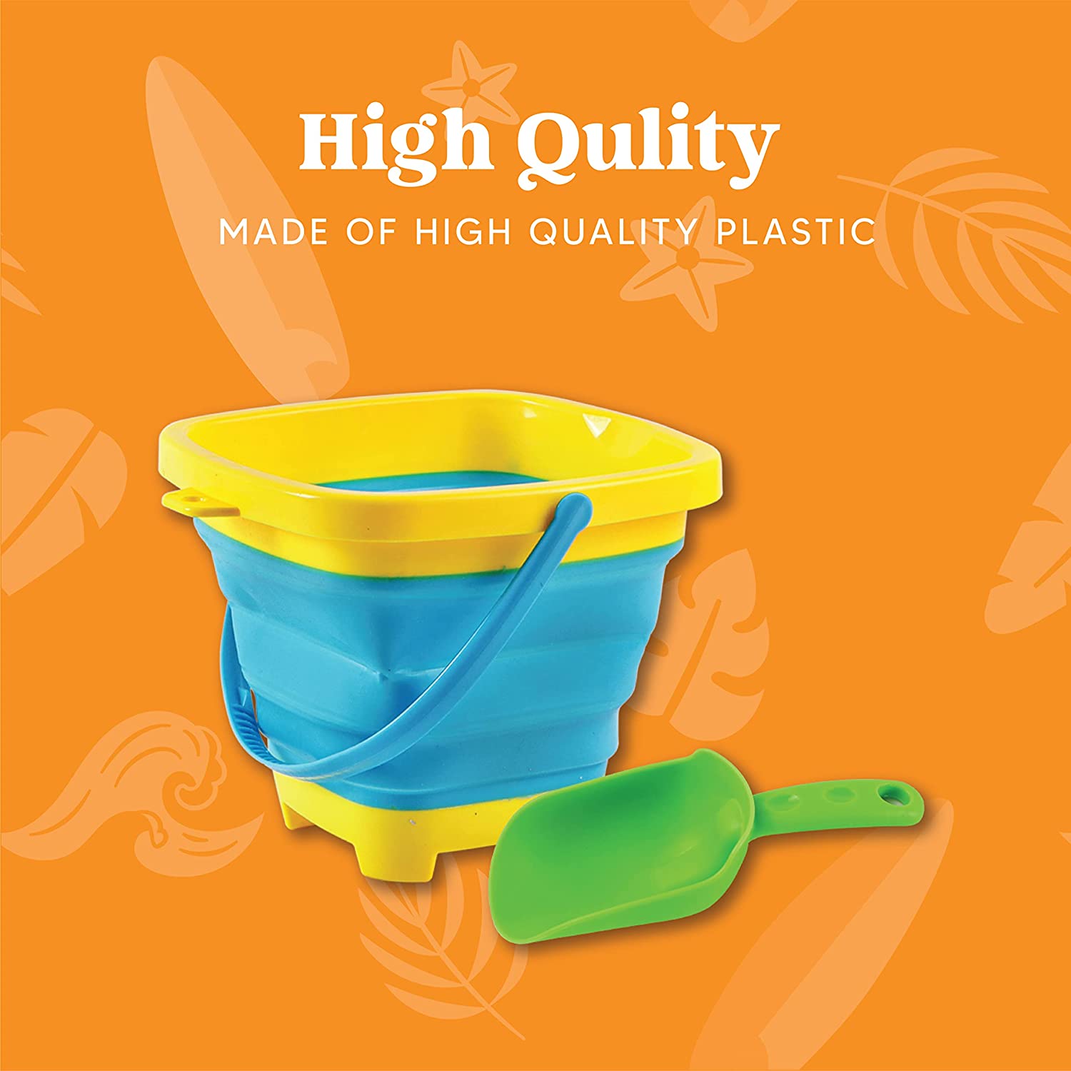 Clearance - Foldable Sandbox Square Buckets, 3 Pcs