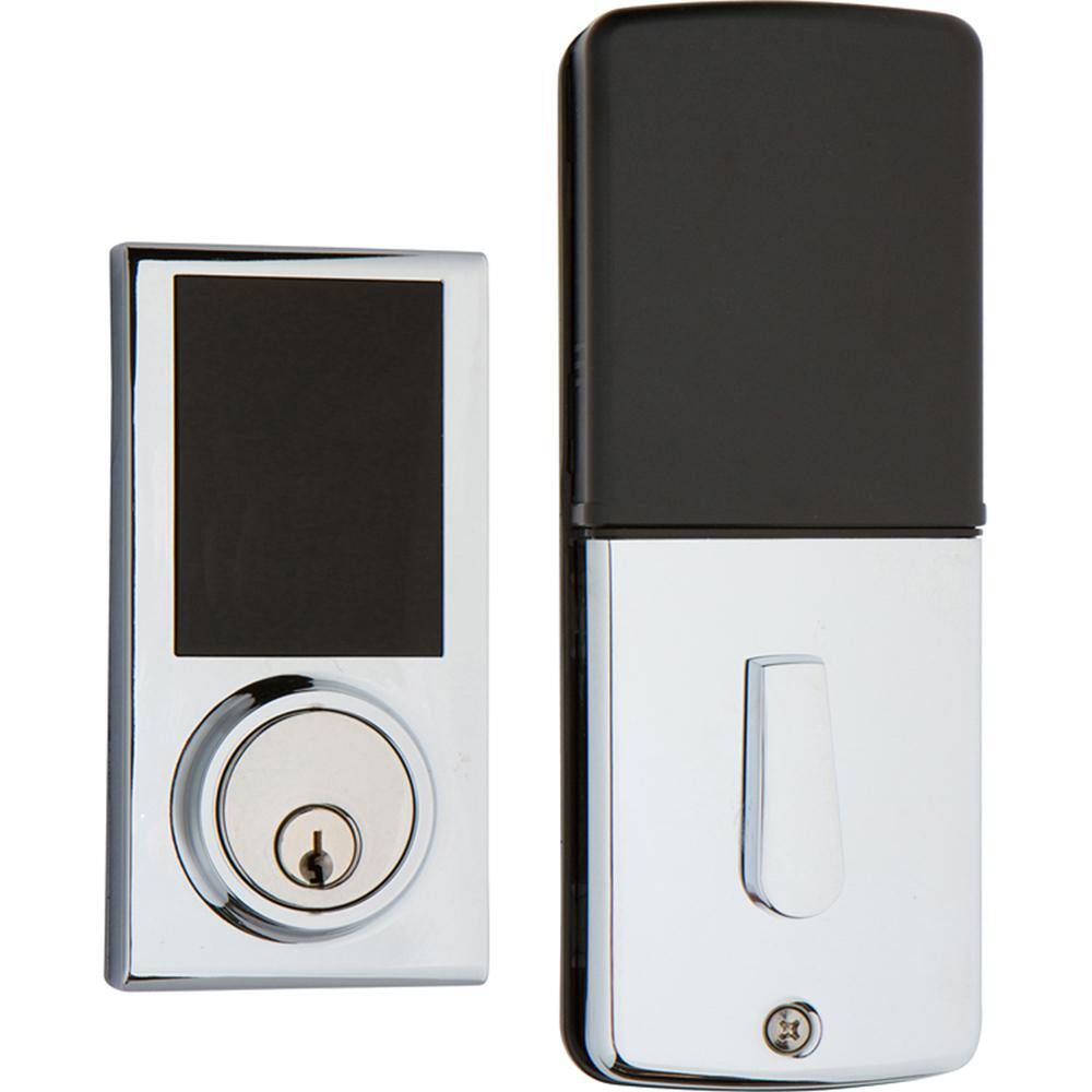 DELANEY HARDWARE Polished Chrome Touchscreen Z-Wave Smartlock Single Cylinder Deadbolt 301776