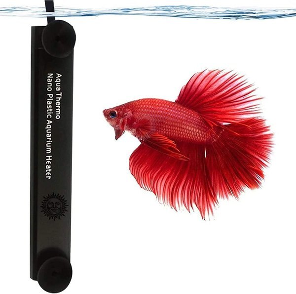 SunGrow Betta and Turtle Submersible Aquarium Tank Water Heater with Thermostat， 10-watt， up to 5-gal