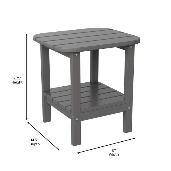 Commercial Grade AllWeather Adirondack Style Patio Side Table