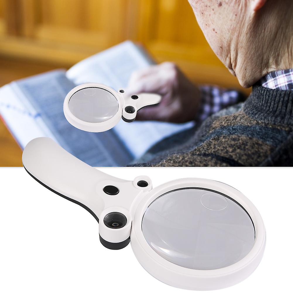 Handheld Magnifying Glass Reading Jewelry Repairing Magnifier With Counterfeit Detector