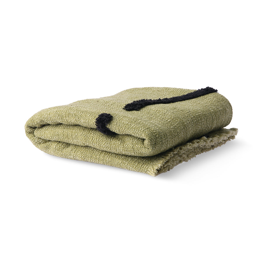 Soft woven throw blanket - pistachio