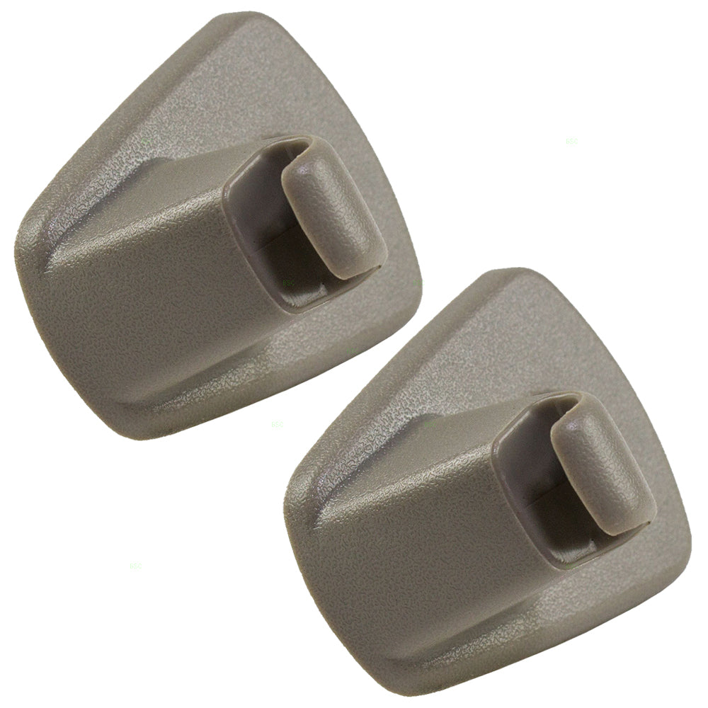 Brock Replacement Pair of Beige Sun Visor Retainer Clips Compatible with 2005-2007 300 1EJ51BD1AA