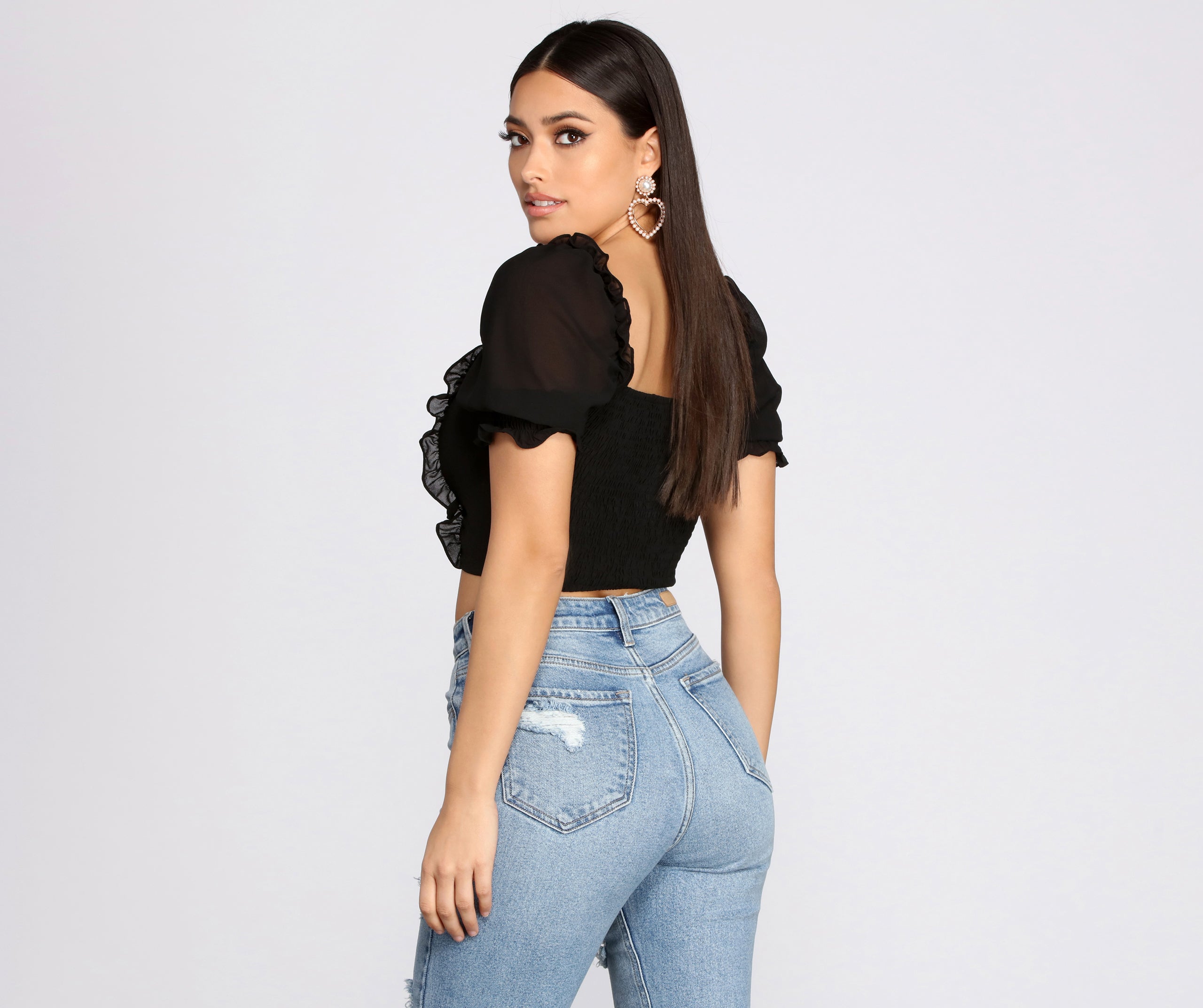 All Ruffled Up Crop Top