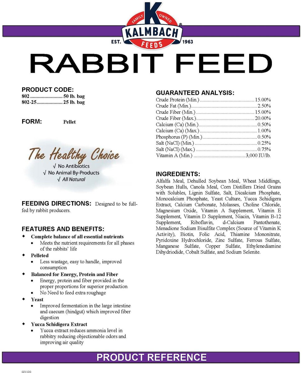 Kalmbach Feeds 15% Pellets Rabbit Feed