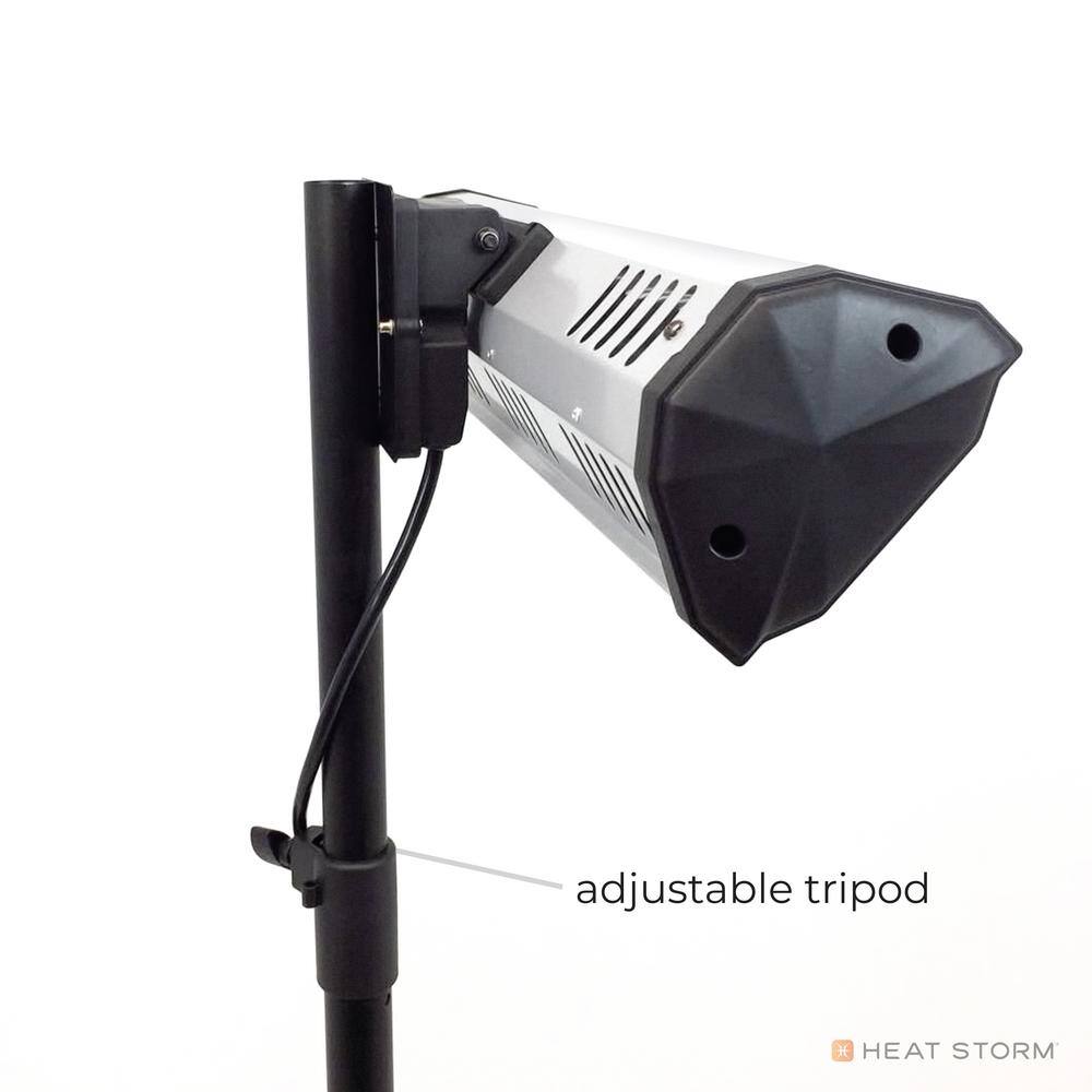 Heat Storm Tradesman 1500-Watt Electric Outdoor Infrared Quartz Portable Space Heater with Tripod and WallCeiling Mount HS-1500-TT