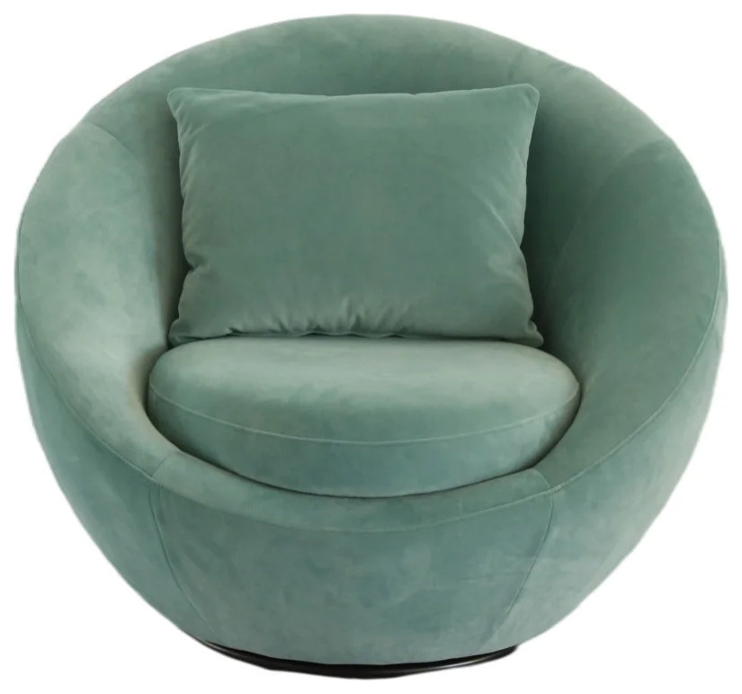 Merris Modern Teal Swivel Accent Chair   Contemporary   Armchairs And Accent Chairs   by Rustic Home Furniture Deco  Houzz