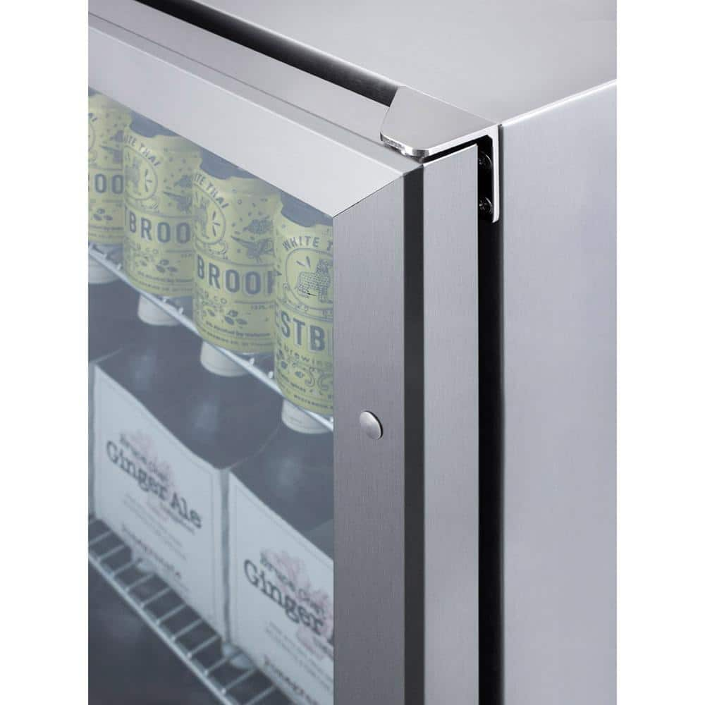 Summit Appliance 24 in. 5 cu. ft. Built-in Outdoor Refrigerator in Stainless Steel SCR611GLOS