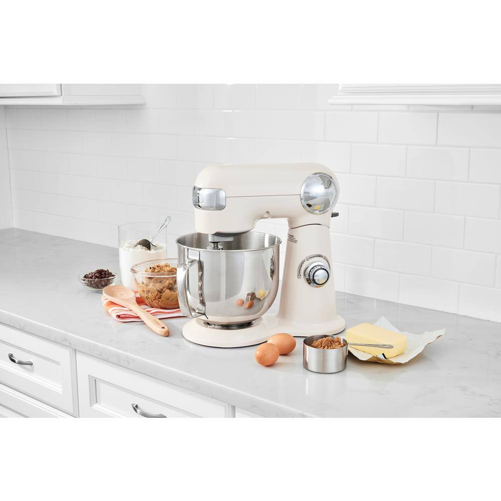 Cuisinart Precision Master 5.5 Qt. 12-Speed Coconut Cream Stand Mixer with Attachments SM-50CRM