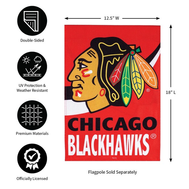 Evergreen Flag Ds New Burlap Garden Chicago Blackhawks