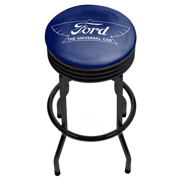 Ford Black Ribbed Bar Stool - The Universal Car