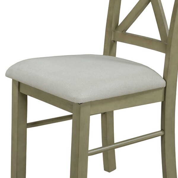 2-Piece Farmhouse Upholstered Dining Chairs