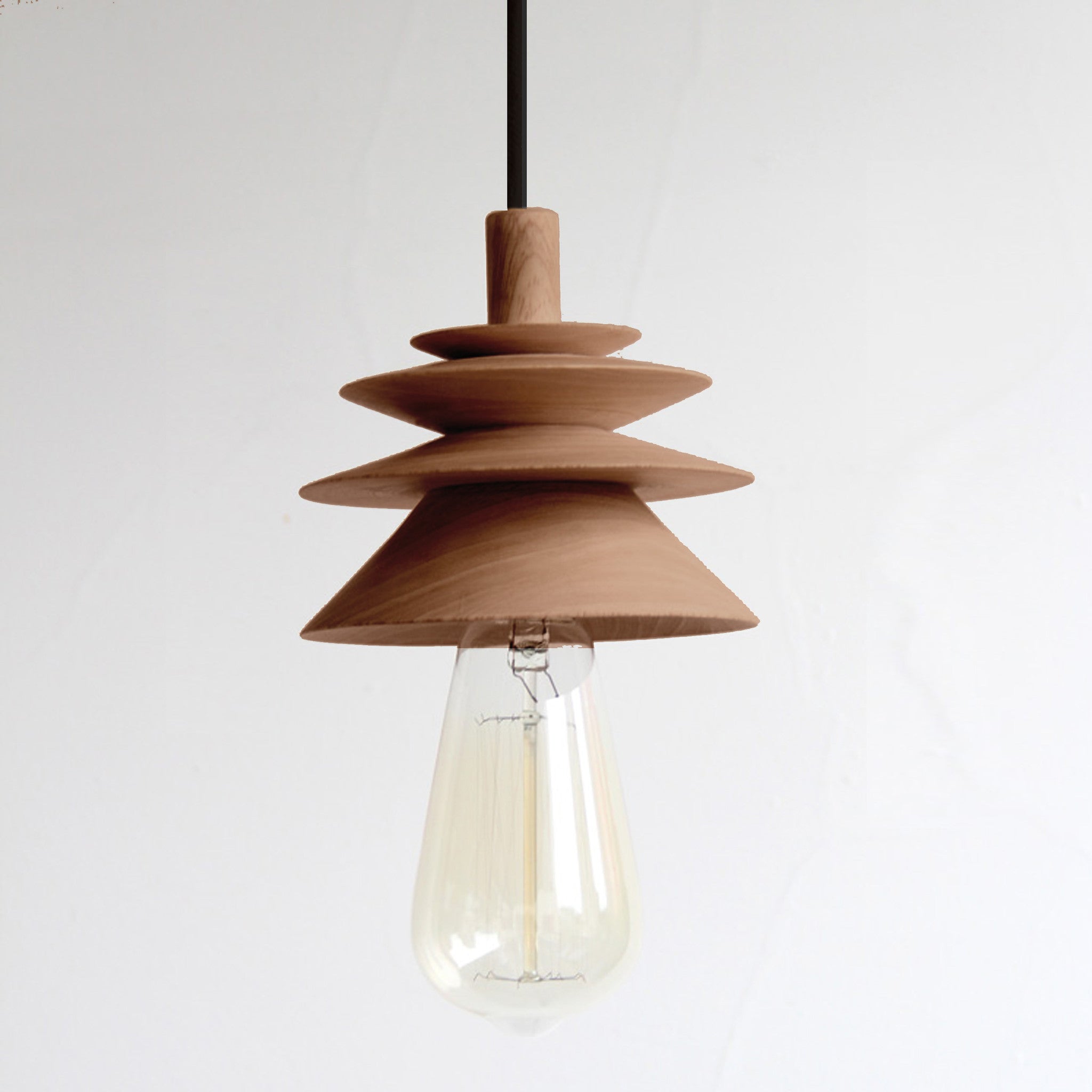 Pine Solid Wood Pendant Lamp Bpmt12-W