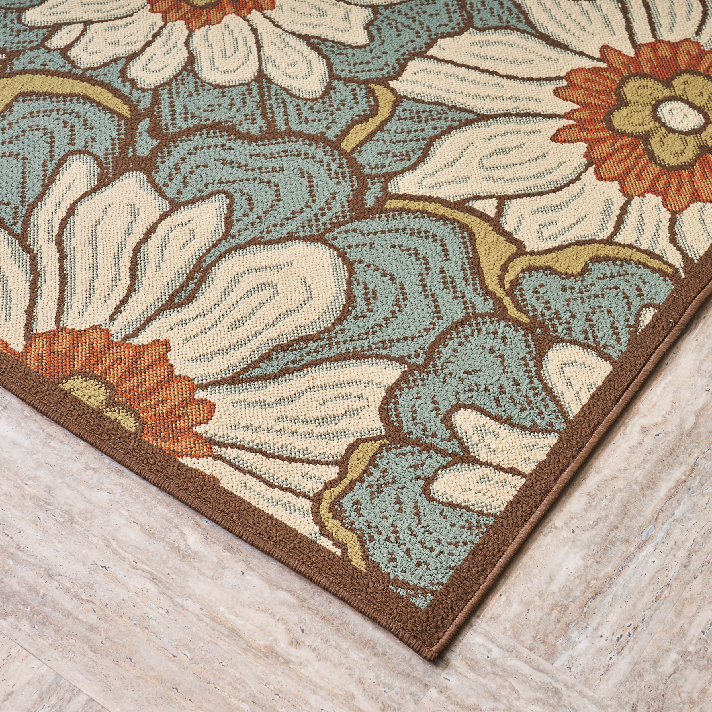 Orval Outdoor Floral Area Rug