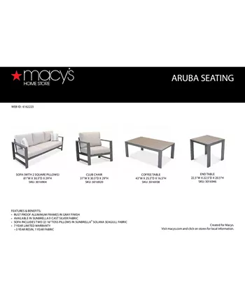 Furniture Aruba Grey Aluminum Outdoor Club Chair with Sunbrellaandreg; Cushion