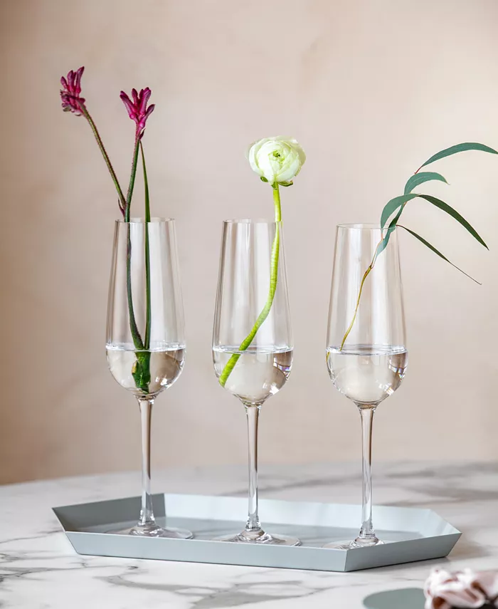 Villeroy and Boch Rose Garden Flute Glass Set of 4