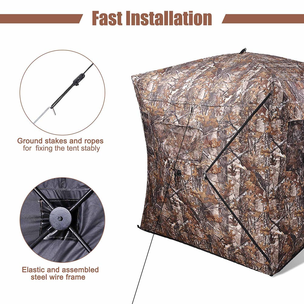 Yescom Square Pop Up Camp-out Hunting Ground Blinds Camo