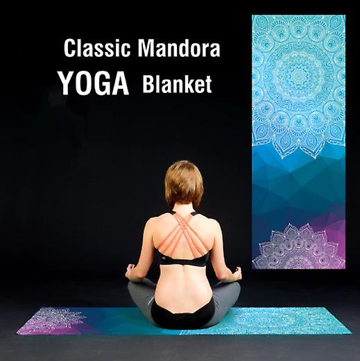 Colourful Mandala Yoga Towel Non Slip Portable Travel Pilates Blanket