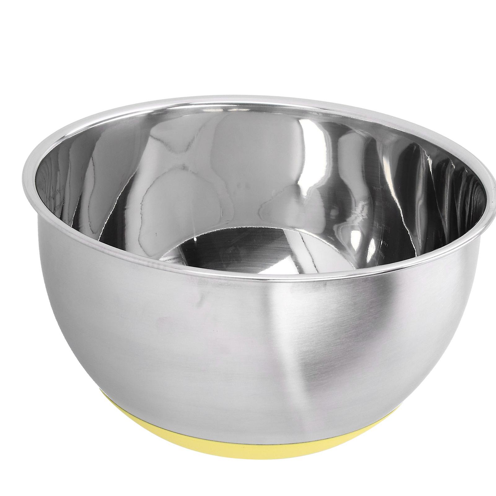 Egg Beating Bowl Baking Basin Stainless Steel Mixing Bowl with Scale for Kitchen Use2.5L