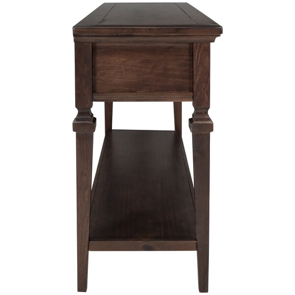 Console Table with Three Top Drawers and Open Style Bottom Shelf