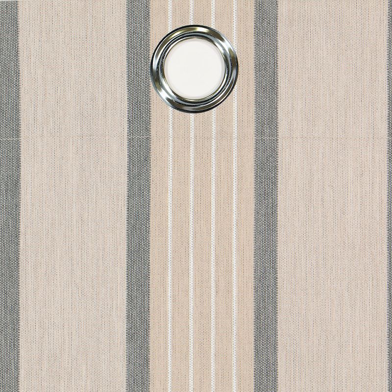 Sunbrella Cove Stripe Indoor/Outdoor UV Resistant Grommet Window Curtain