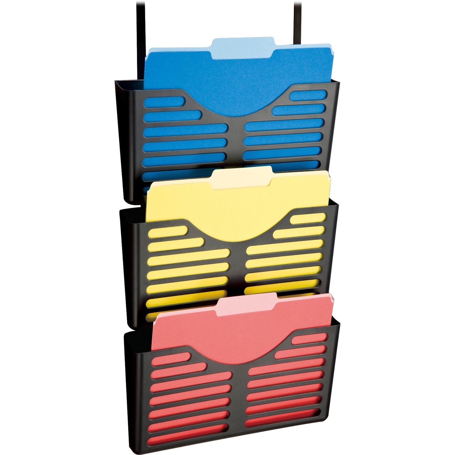 Plastic Hanging Triple Pocket File Set by Lorell LLR80666