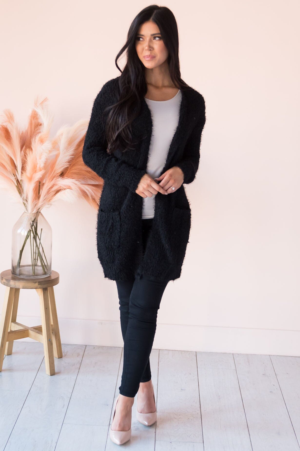 Soft & Cuddly Modest Sweater Cardigan