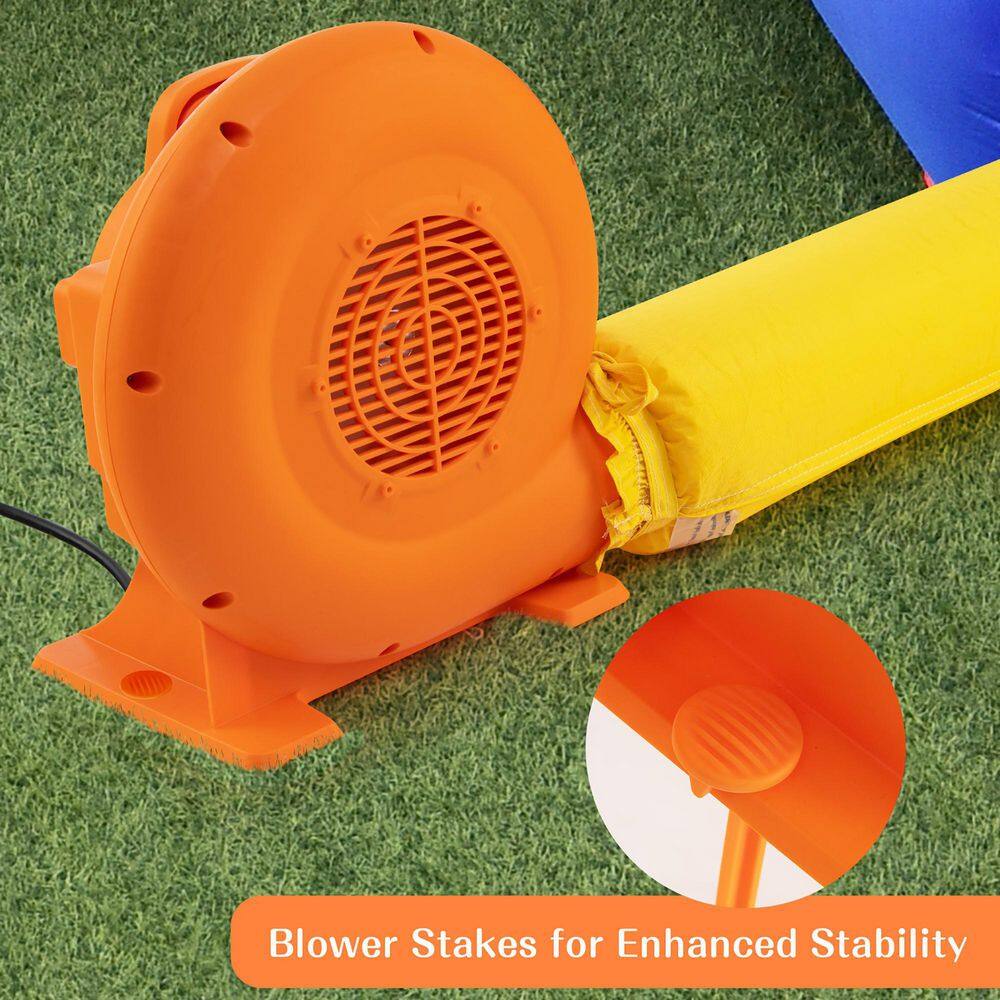 Costway 550-Watt 0.7 HP Air Blower for Inflatables w25 ft. Wire and GFCI Plug for Indoor Outdoor Bounce House ES10150US