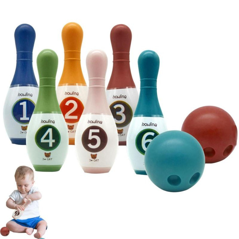 Party Children Number Game Boys Girls Balls Bowling Set Sports Toys Toddler Toys Kids Bowling Set 15CM