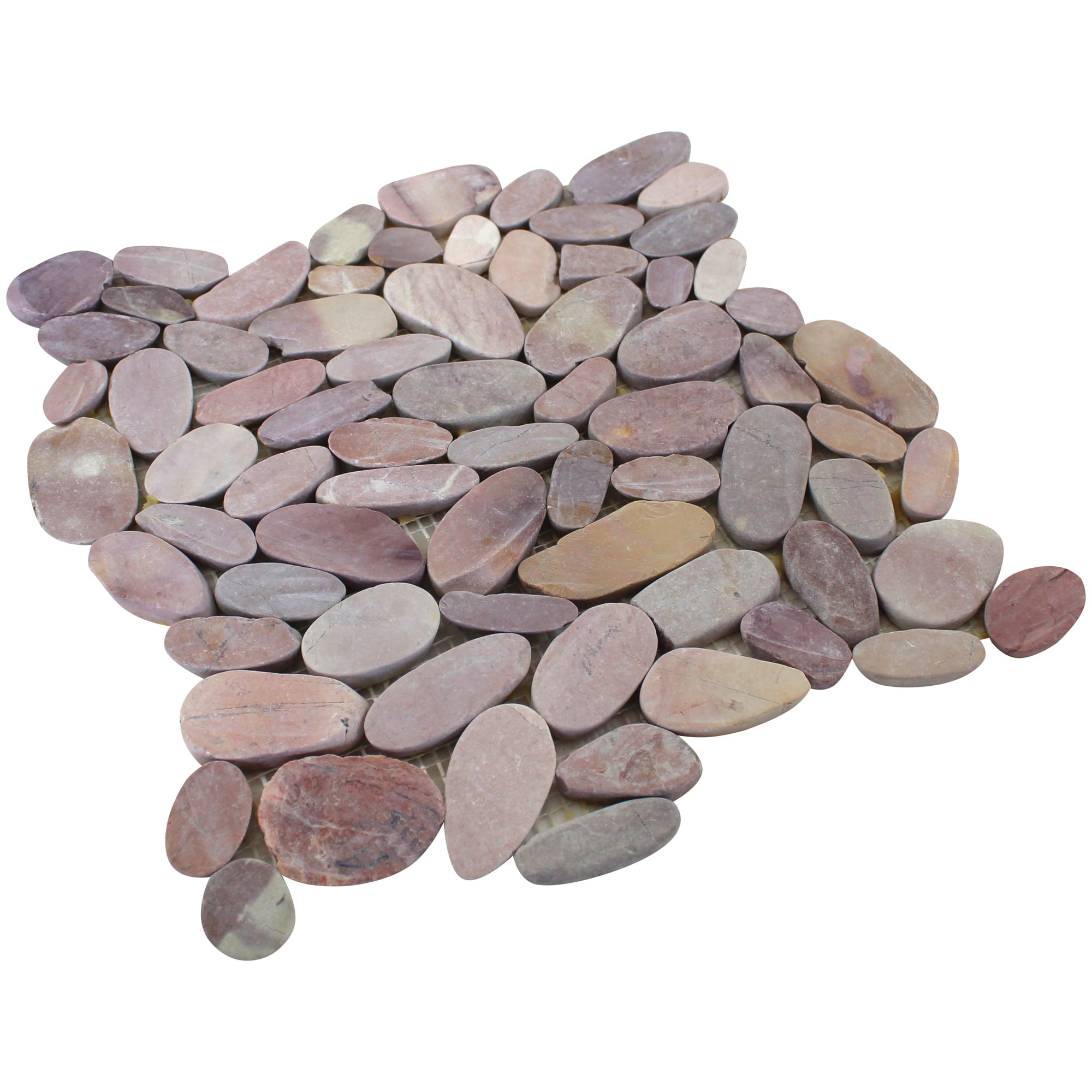 Rainforest Cranberry Pink Honed Pebble Stone Floor and Wall Tile 12 in. x 12 in. (5.0 Sq. ft. / Case)