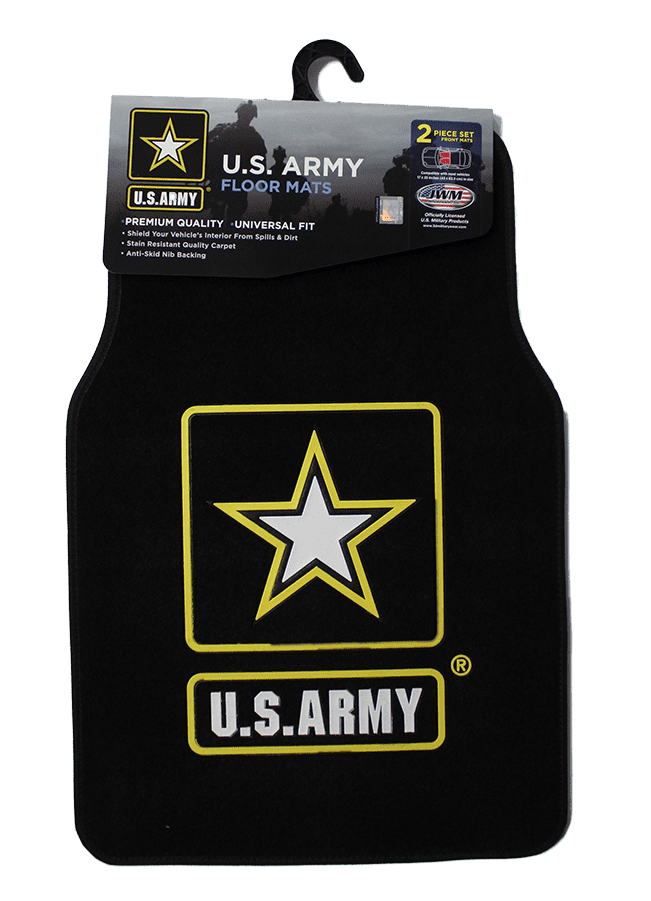 2 Piece Car Floor Mats - Army