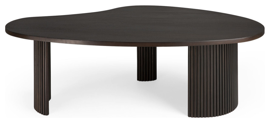 Varnished Mahogany Coffee Table  OROA Boomerang   Transitional   Coffee Tables   by Oroa   Distinctive Furniture  Houzz