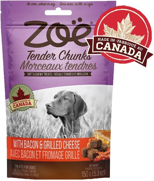 Zoe Tender Chunks Cheese and Bacon Grain-Free Dog Treats