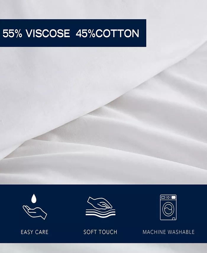 Nautica Alden White Embroidered 2-Piece Duvet Cover Set， Twin