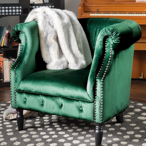 Akira Velvet Club Chair by Christopher Knight Home