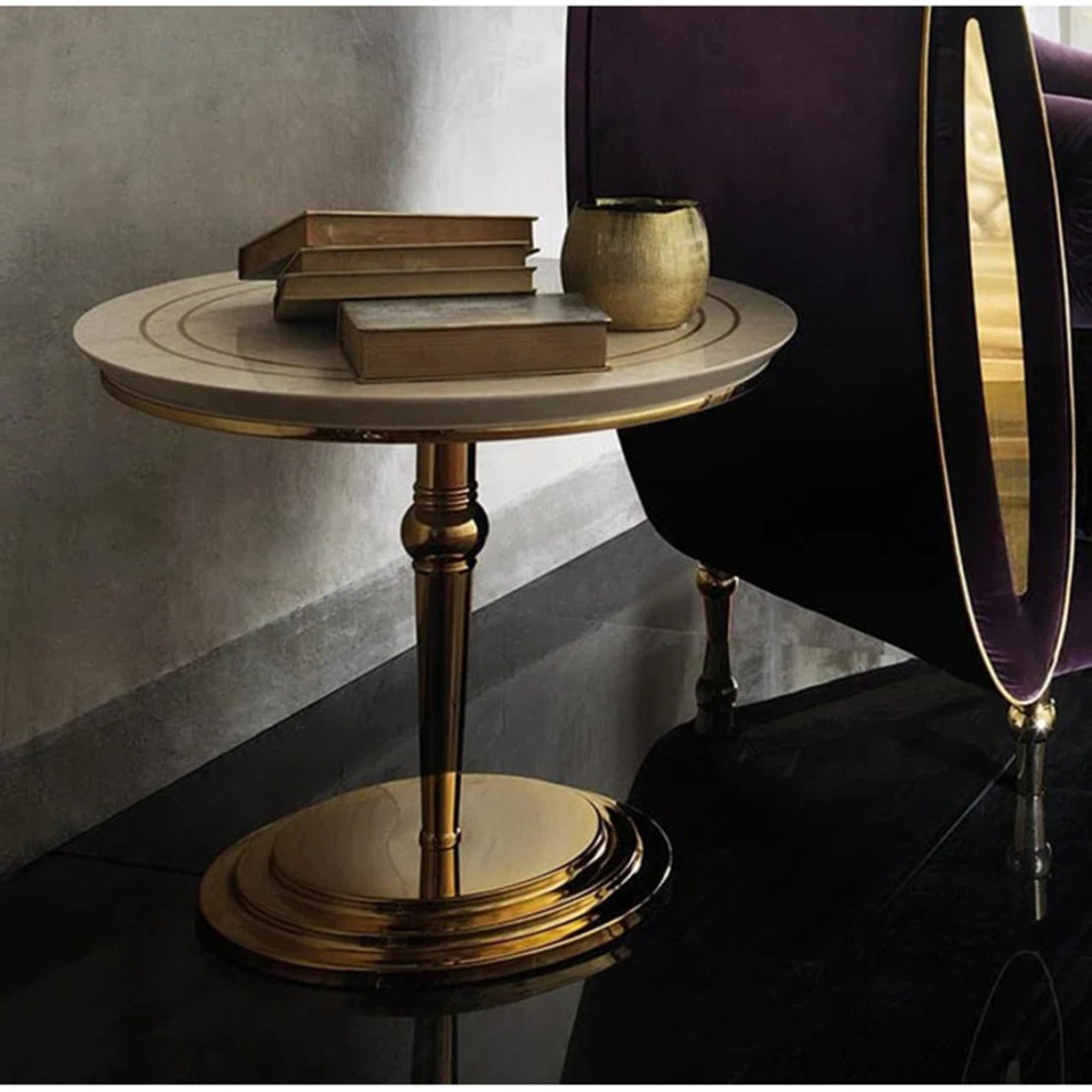 Infinity 24 quotPedestal Table   Traditional   Side Tables And End Tables   by Infinity Furniture  Houzz