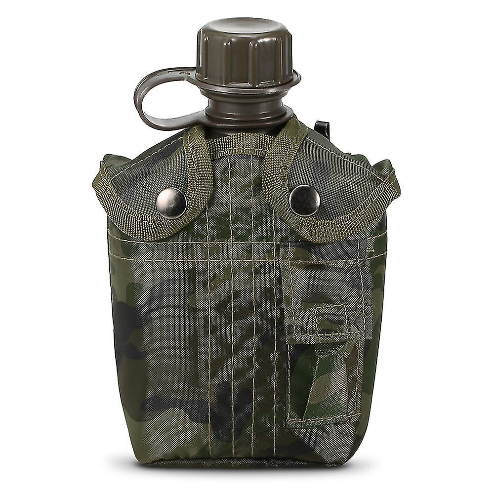 1l Outdoor Military Canteen Bottle Camping Hiking Backpacking Survival Water Bottle Kettle With Cover